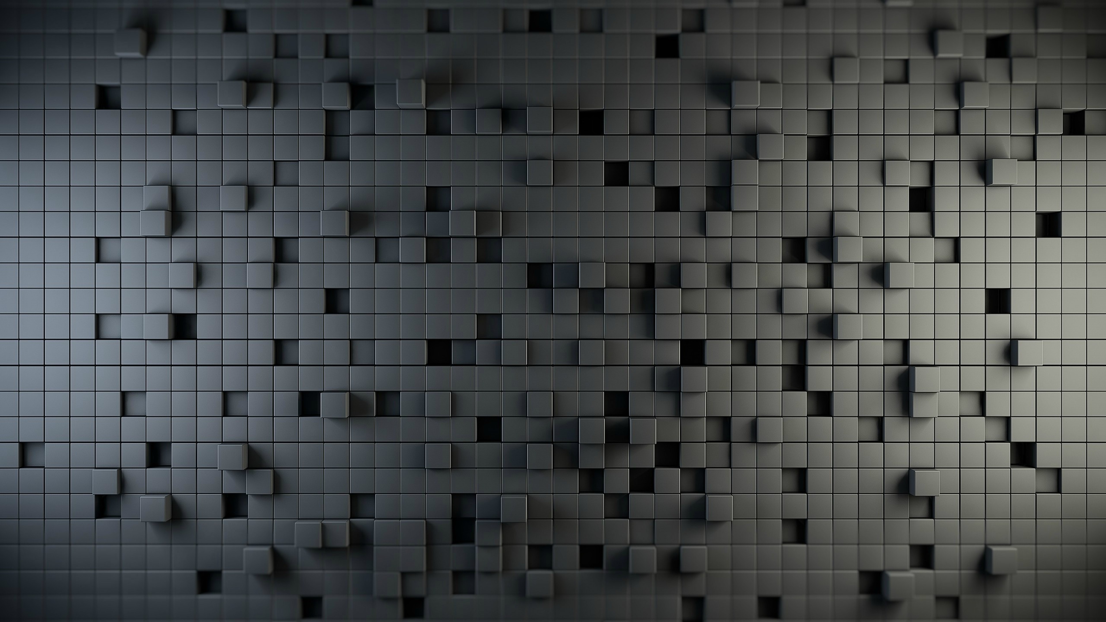 3D Abstract Grey Square Hd Wallpaper for Desktop and Mobiles 4K Ultra