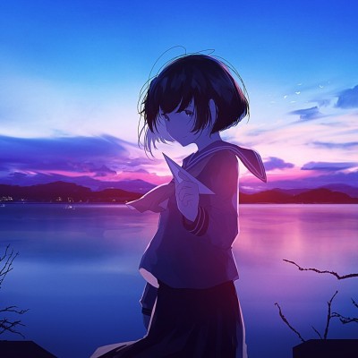 Anime school girl HD Wallpaper Instagram Profile Picture - HD Wallpaper 