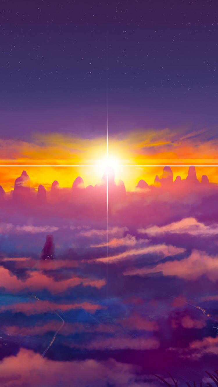 Anime Sunset HD Wallpaper iPhone 6 / 6S - HD Wallpaper 