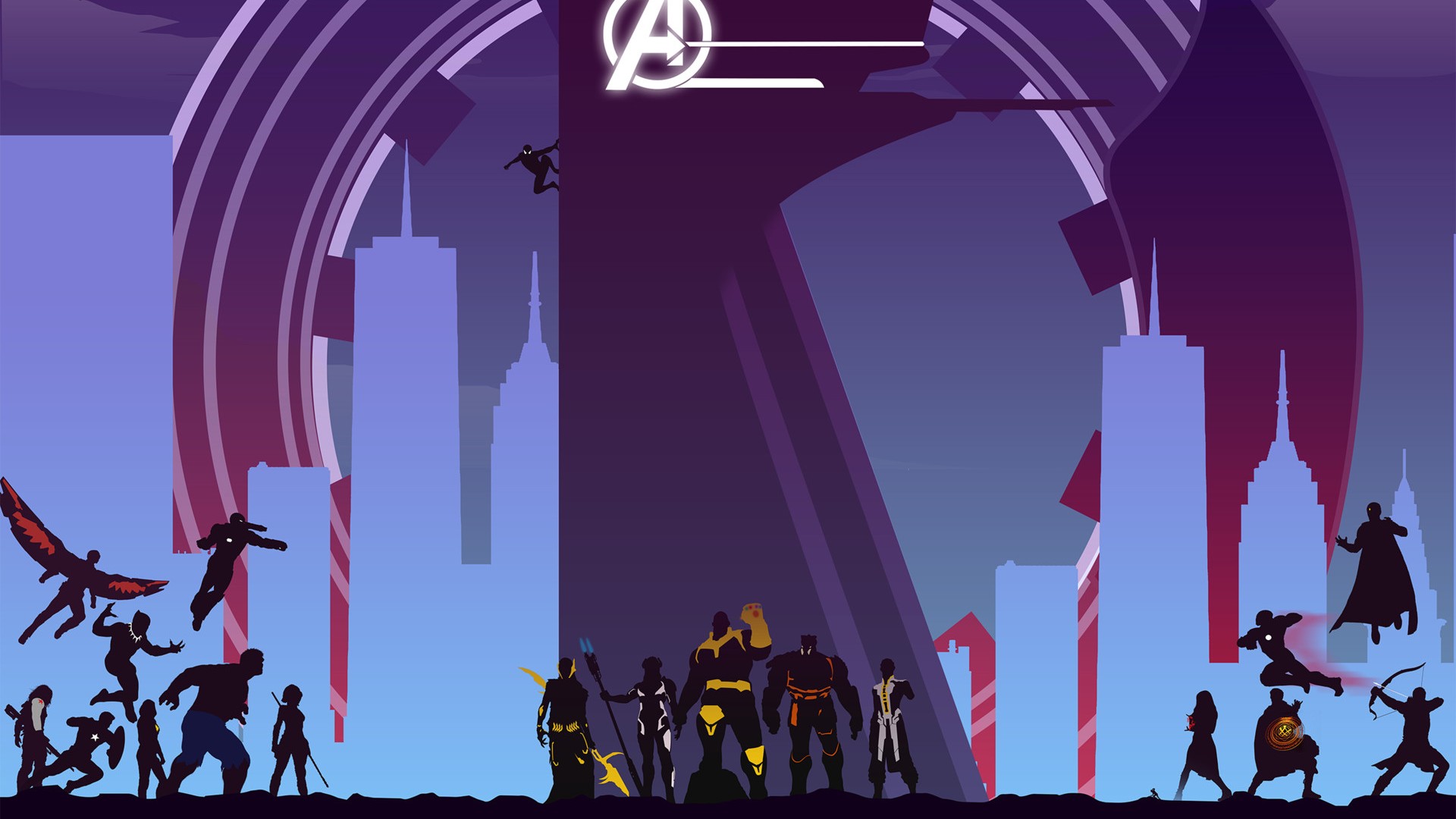 Avengers Infinity War Artwork Full Hd Wallpaper for Desktop and Mobiles iPhone  7 Plus / iPhone 8 Plus - HD Wallpaper 