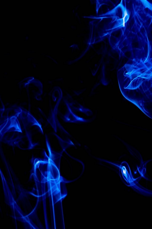 Blue smoke at the dark HD Wallpaper iPhone 4 / 4S / iPod - HD Wallpaper -  