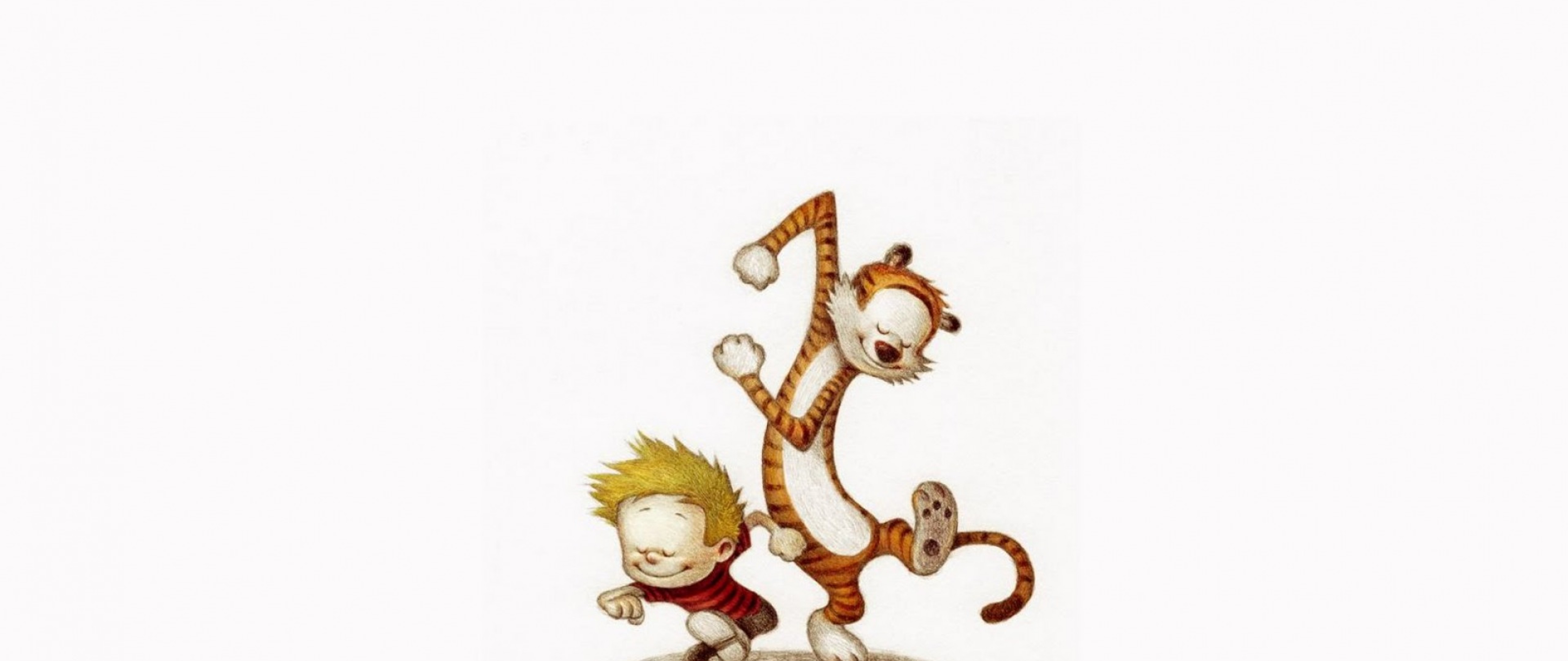 Calvin and Hobbes dancing HD Wallpaper 4K Ultra HD Wide TV - HD Wallpaper -  