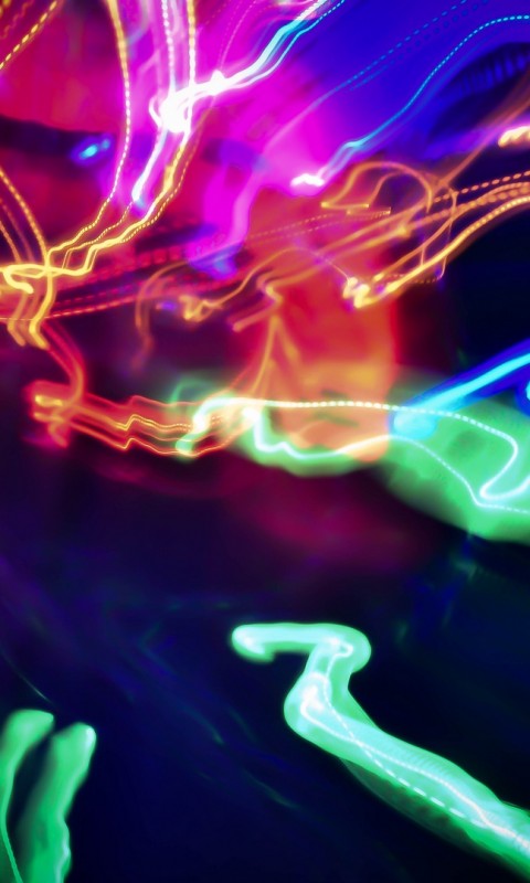 Colorful led lines HD Wallpaper 480x800