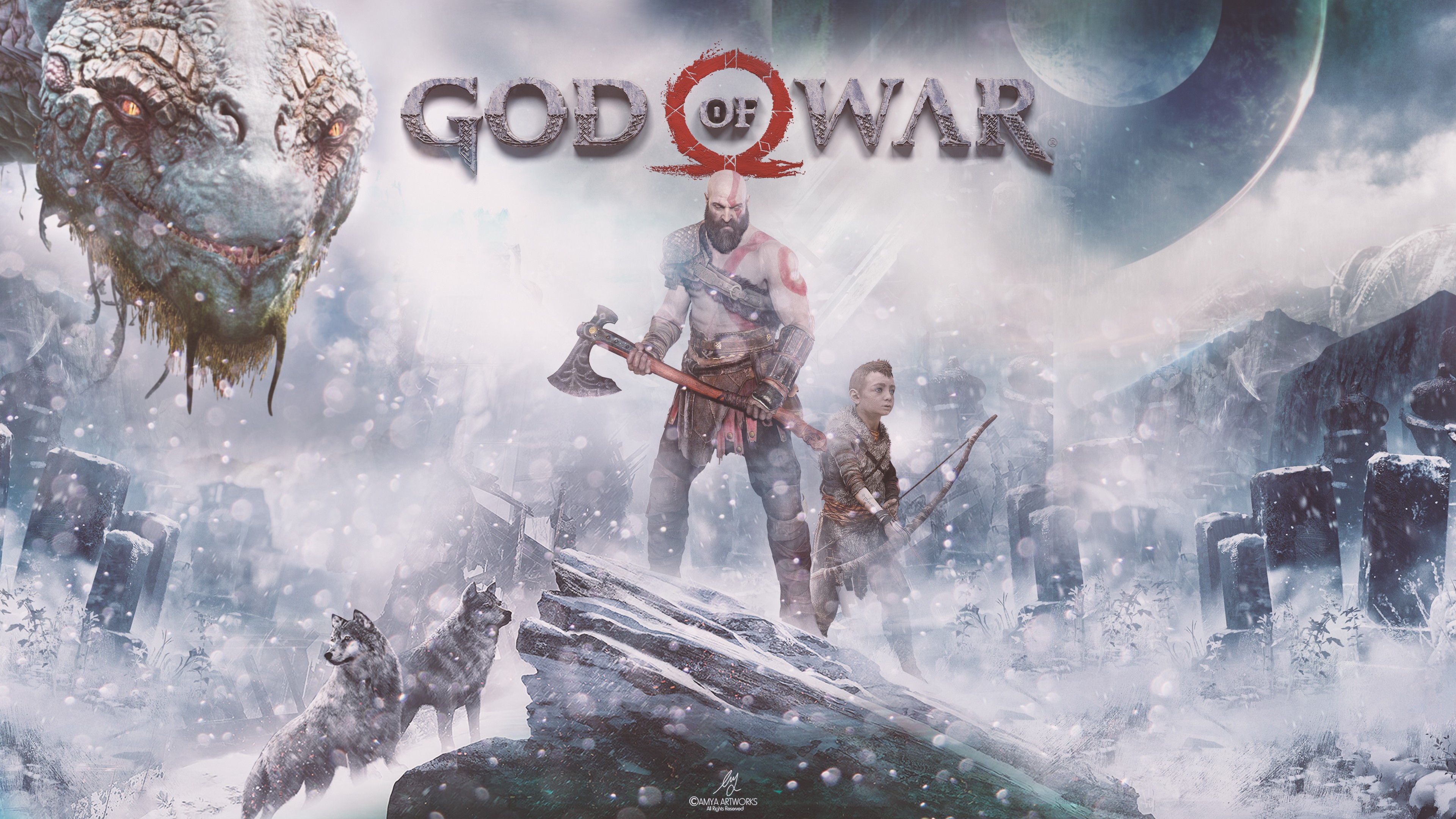 God Of War PS4 4K HD Wallpaper 4K Ultra HD - HD Wallpaper 