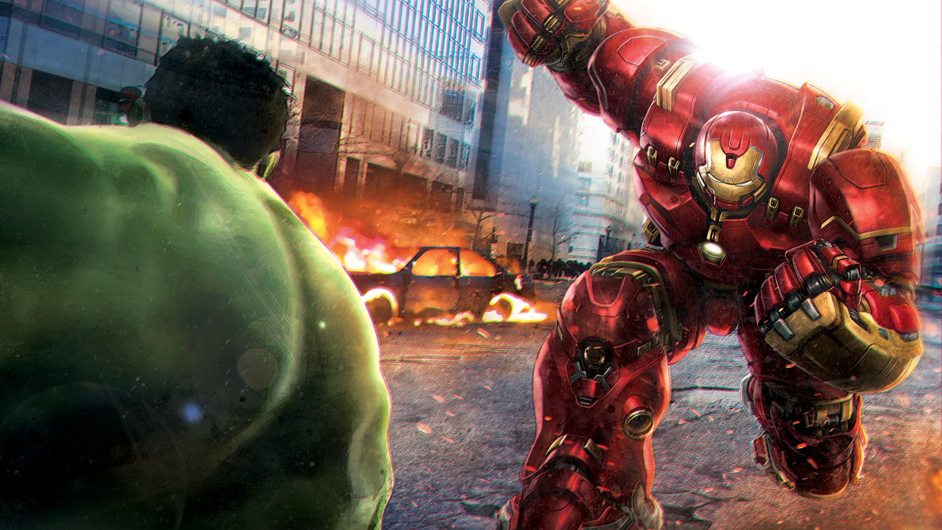 Hulk vs Hulkbuster Hd Wallpaper for Desktop and Mobiles iPhone 7 Plus /  iPhone 8 Plus - HD Wallpaper 