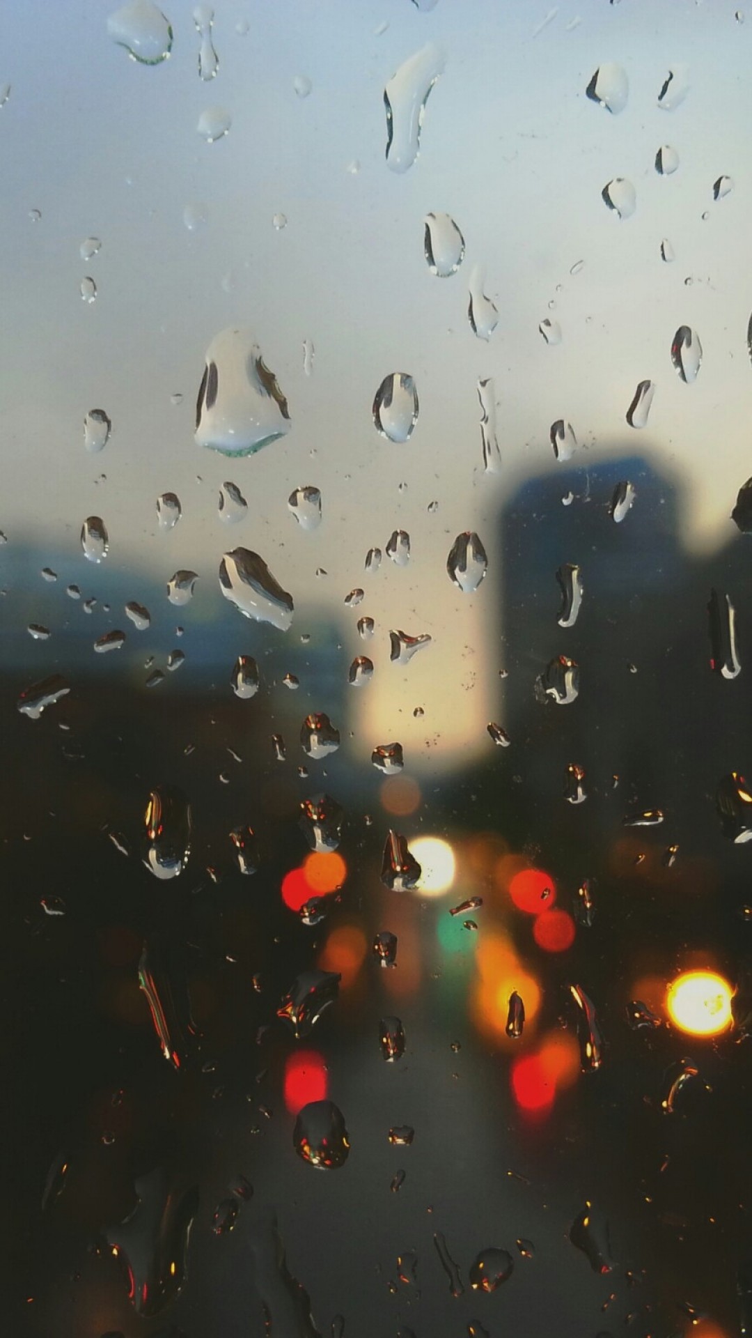 Raindrops on Window Full HD Wallpaper iPhone 6 / 6S Plus ...