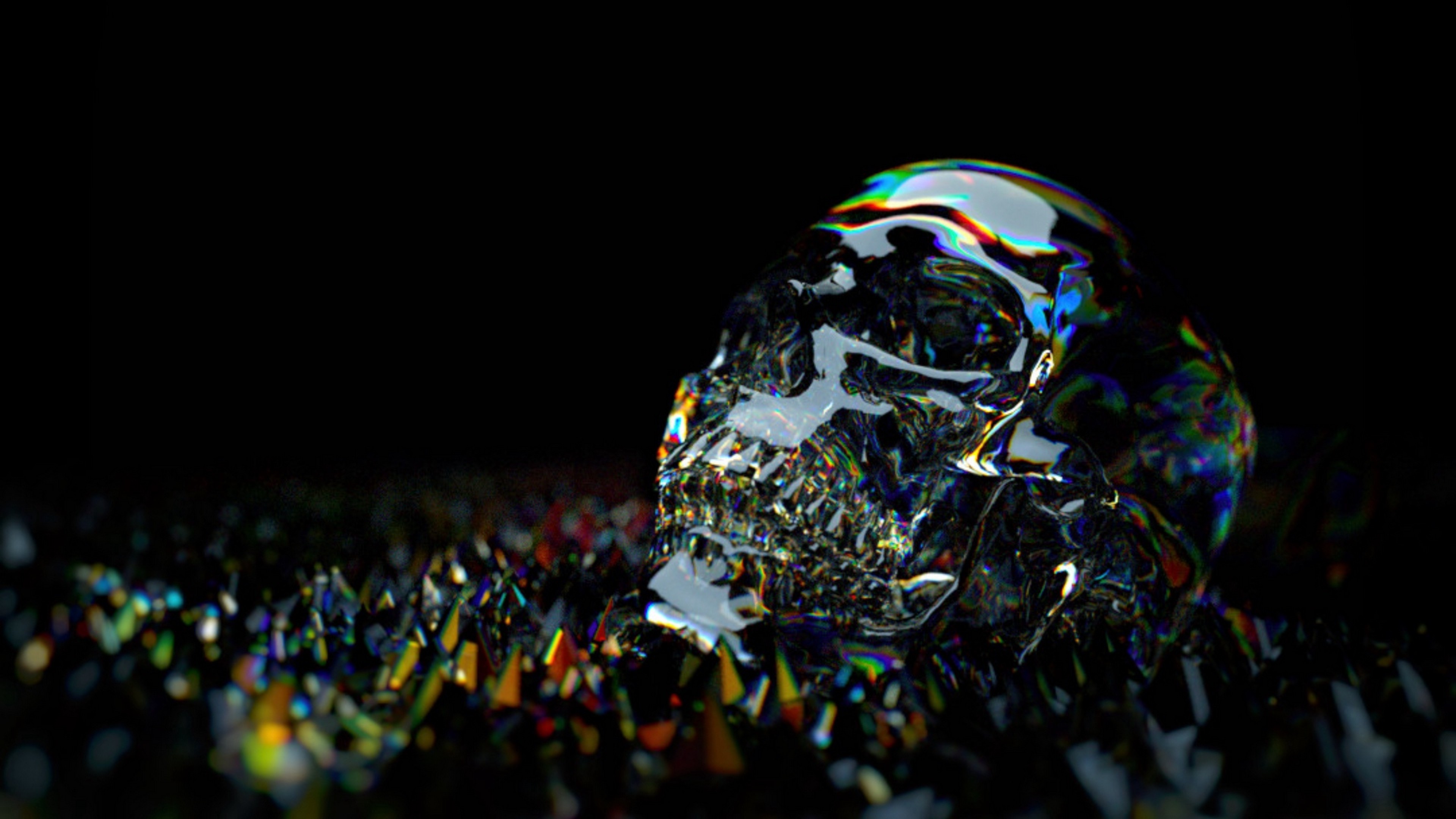 Shiny skull HD Wallpaper 4K Ultra HD - HD Wallpaper 