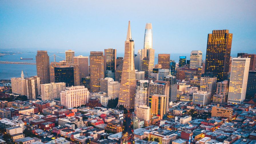 Aerial view of San Francisco HD Wallpaper 