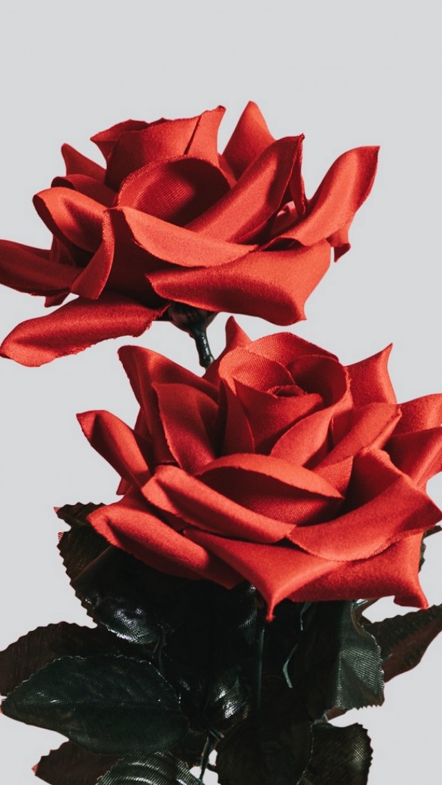 Artificial red rose HD Wallpaper