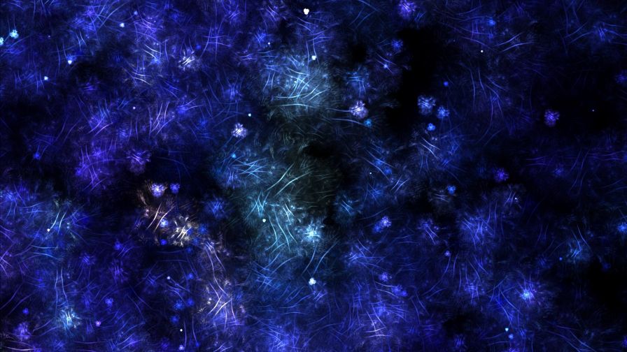 Blue fractal lines HD Wallpaper