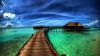 Clear Water Huts HD Desktop and Mobile Wallpapers