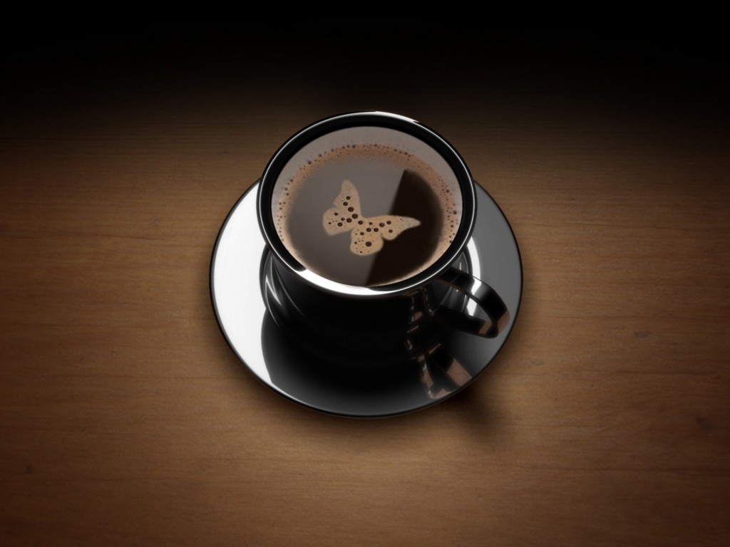 Download Free Butterfly Coffee Full Hd Wallpaper for Desktop and Mobiles