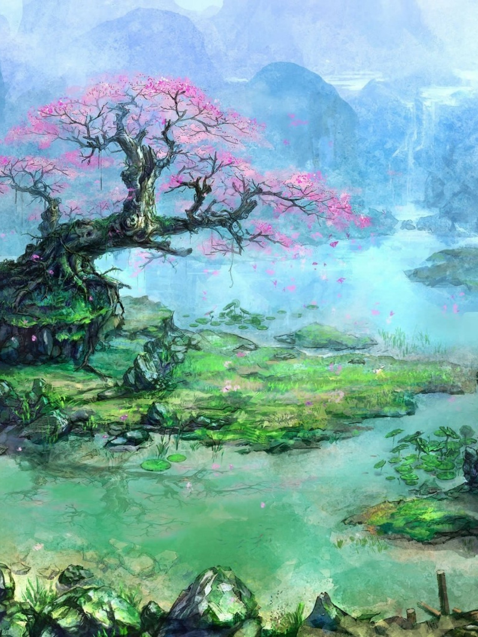 Fantasy landscape HD Wallpaper