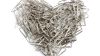 Heart shape of paper clips HD Wallpaper