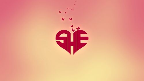Heart shaped word HD Wallpaper