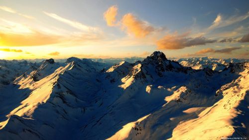 Mountain Sunset HD Wallpaper