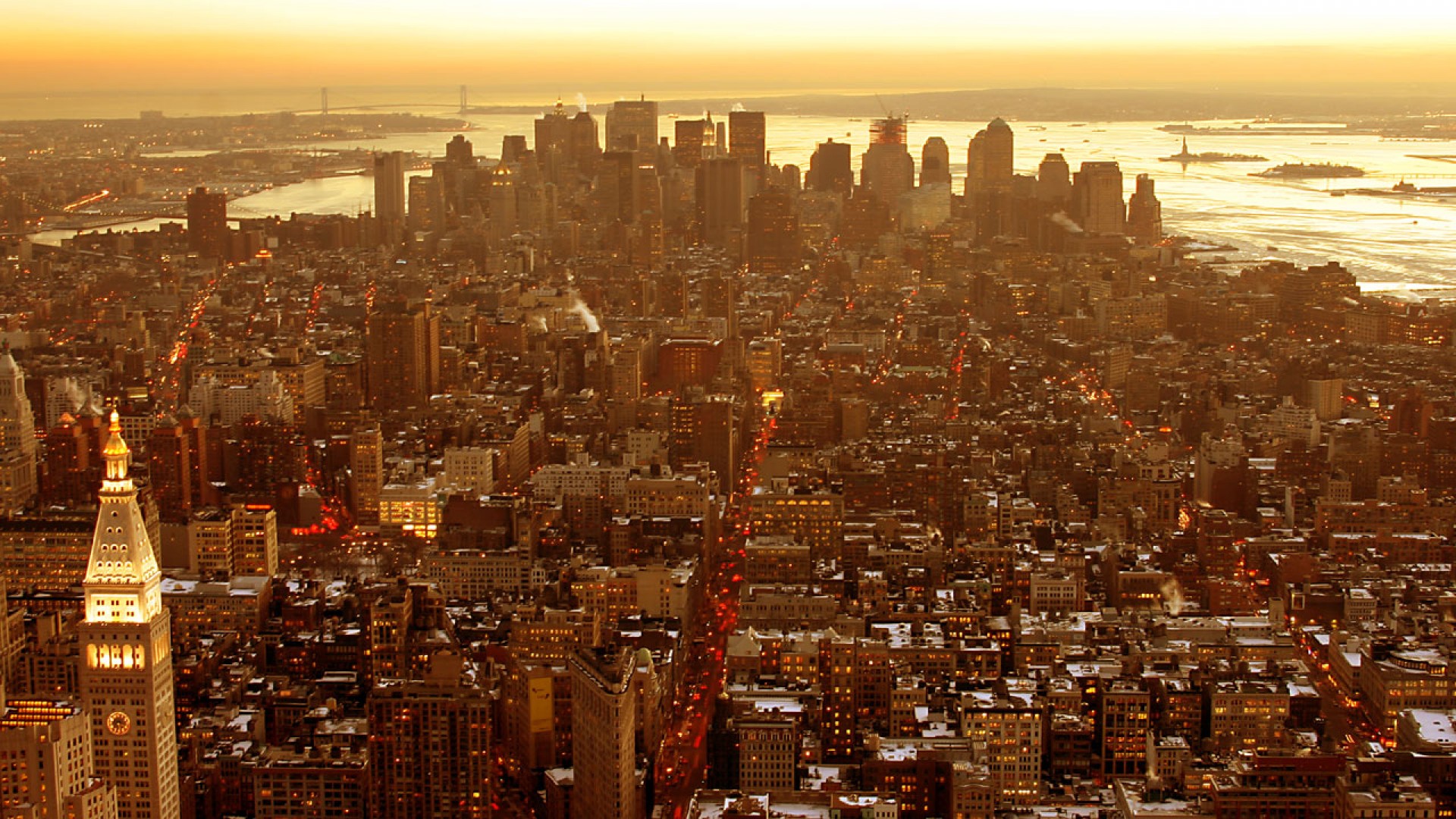 New York City Drone HD Wallpaper