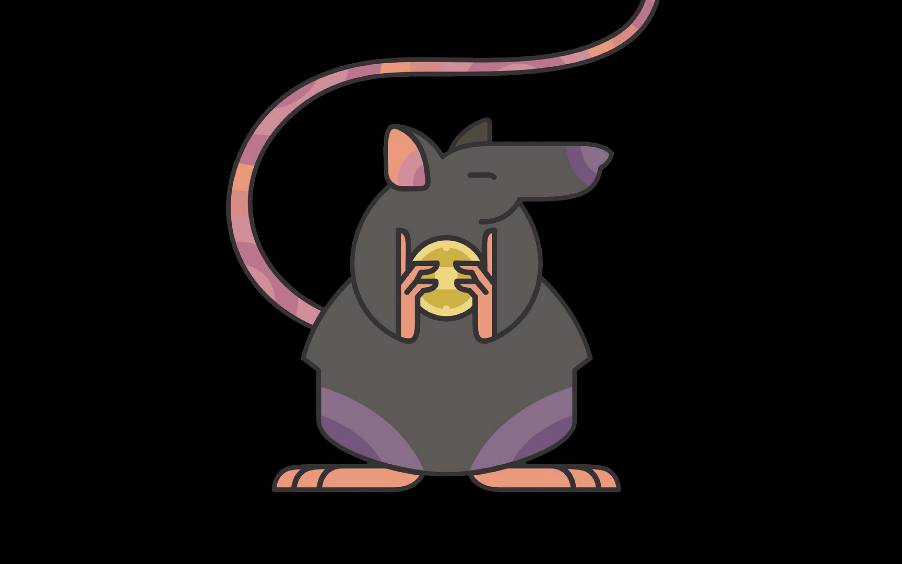 Rat with Coins HD Wallpaper