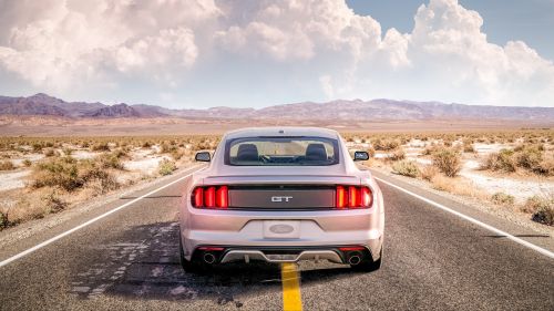 Silver Ford Mustang HD Wallpaper