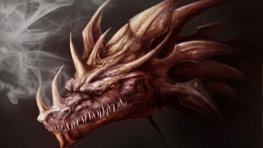 Smoking Dragon HD Wallpaper
