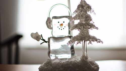 Snowman With Headphones Ornament HD Wallpaper