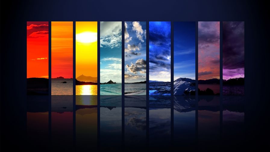 Spectrum of the Colorful Sky Wallpaper for Desktop and Mobiles
