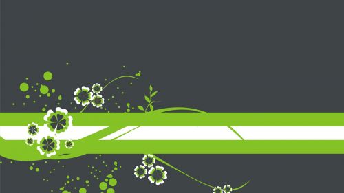 Stripe Green Flowers Wallpaper for Desktop and Mobiles