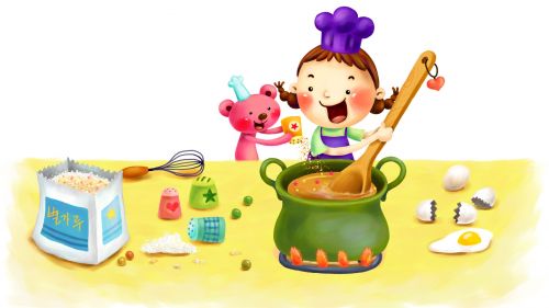 Teddy With Cooking Pot HD Wallpaper