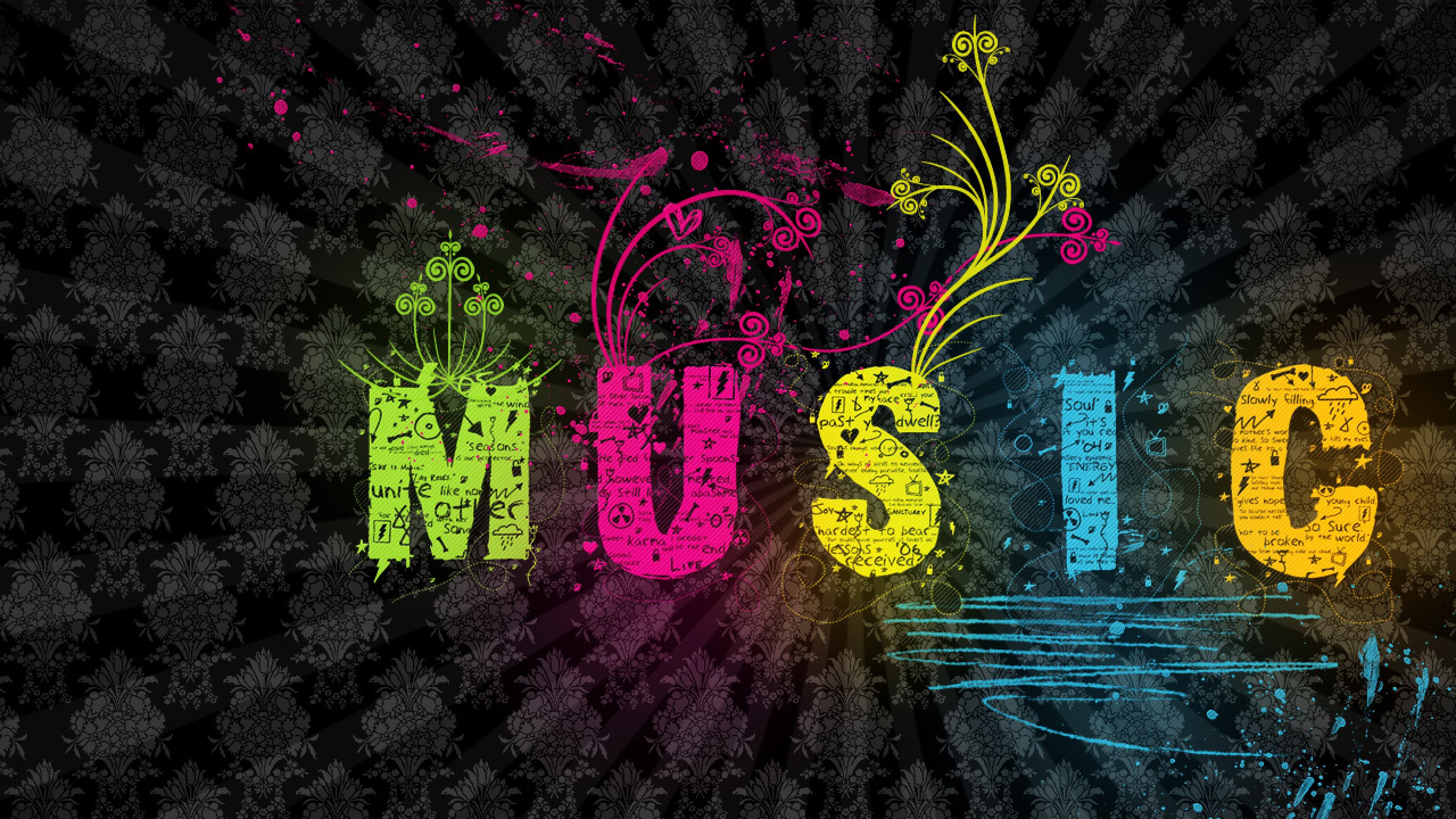 Colourful Music Background Wallpaper for Desktop and Mobiles Youtube Cover  Photo - HD Wallpaper 