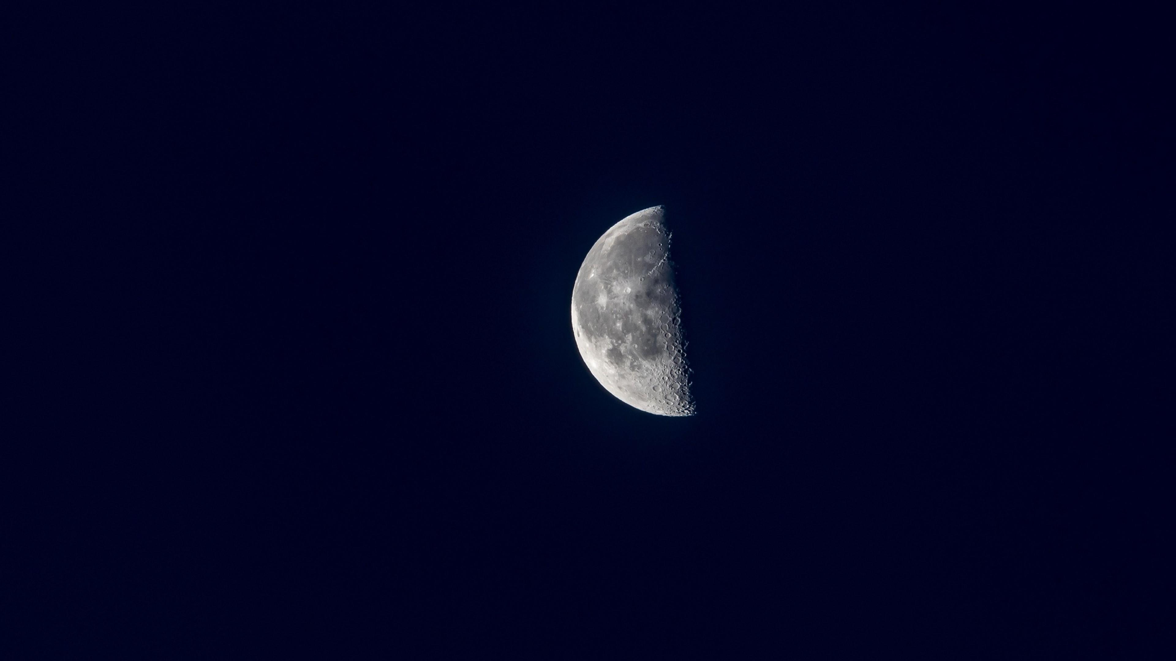Moon view through a space satellite HD Wallpaper 4K Ultra HD - HD Wallpaper  
