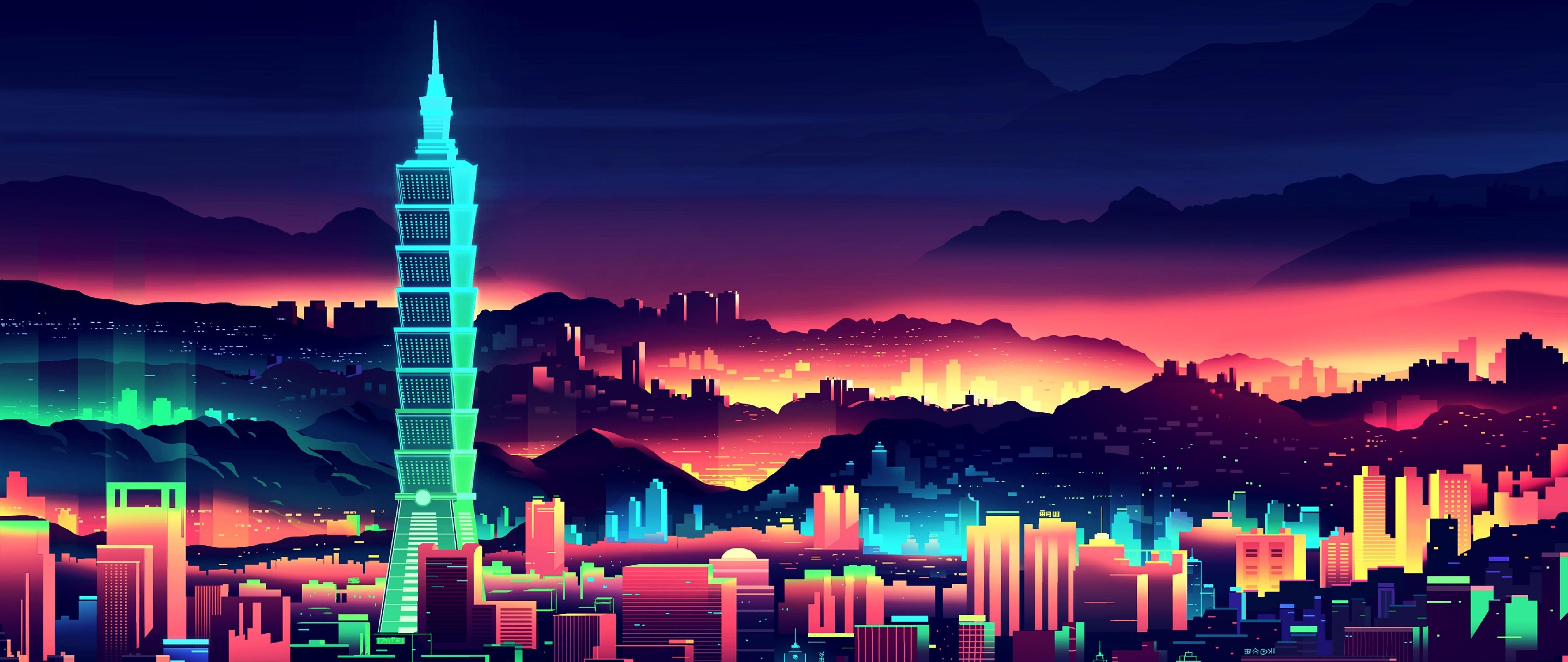 Neon City Wallpaper for Desktop and Mobiles 4K Ultra HD ...