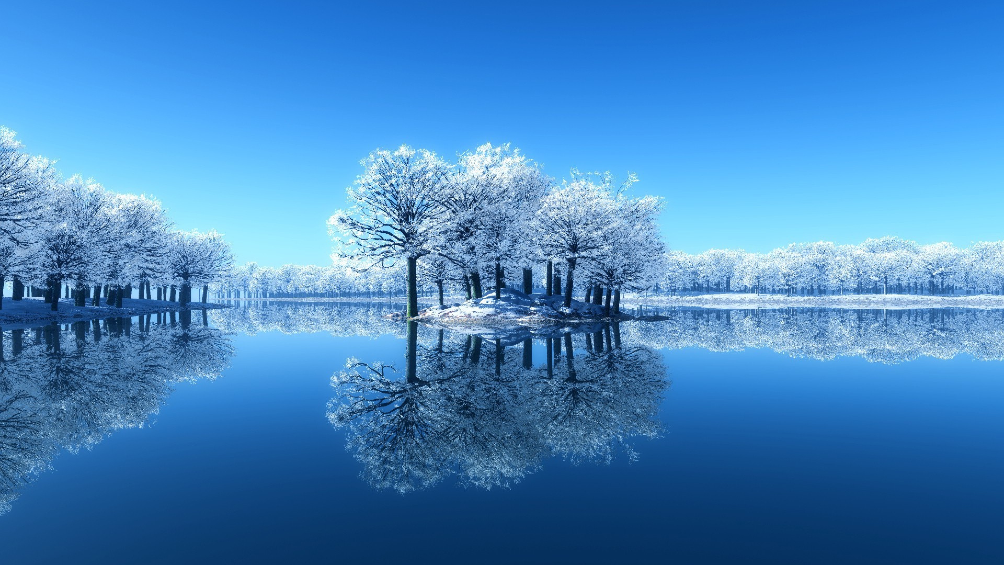 Snow is beautiful. Зимний пейзаж. Зимняя природа. Зимнее озеро. Зимний рабочий стол.