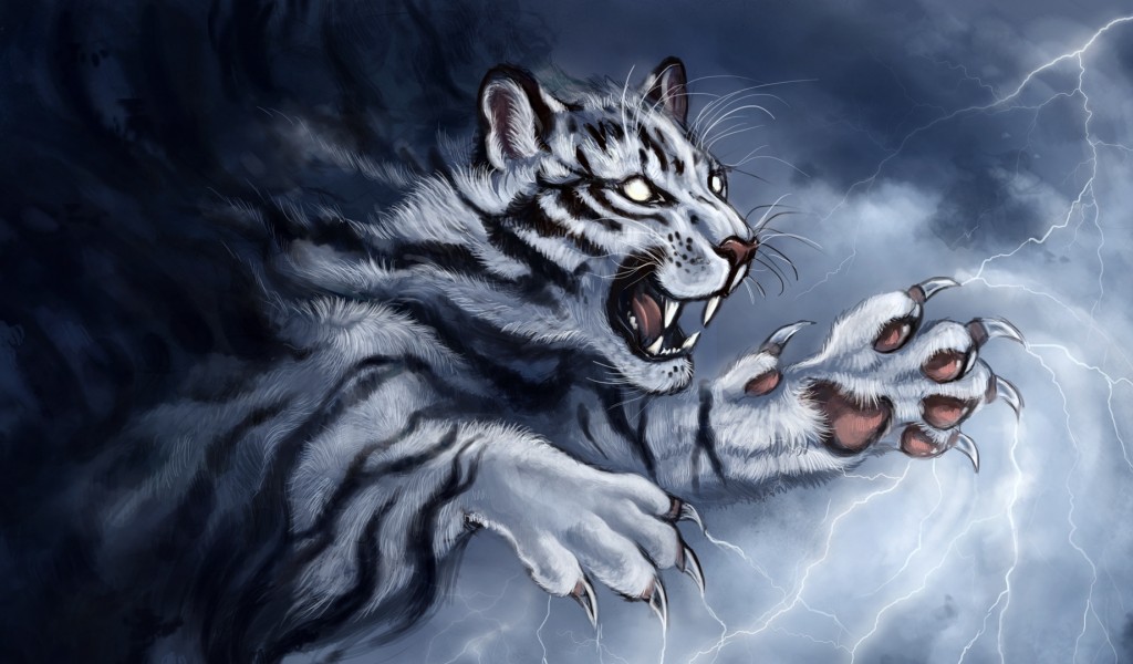 Animated tiger HD Wallpaper