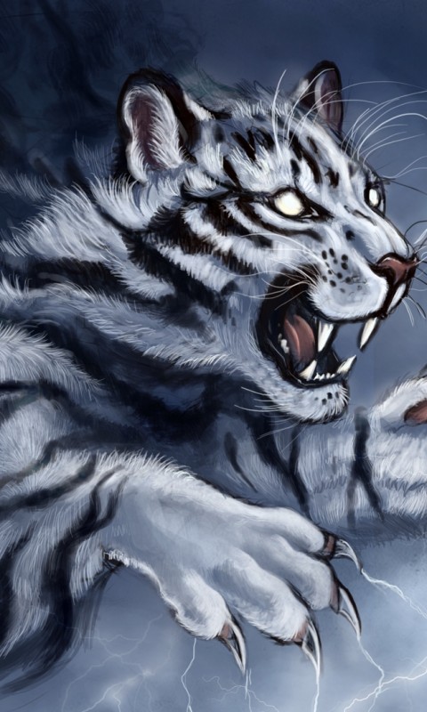 Animated tiger HD Wallpaper