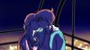 Anime cartoon couple kiss each other HD Wallpaper