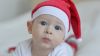 Baby Wearing Red Christmas Hat HD Wallpaper