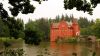 Beautiful castle on a lake in rain HD Wallpaper