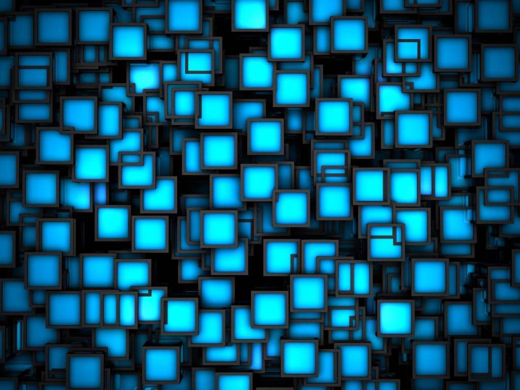 Blue Square Pattern Hd Wallpaper for Deskstop and Mobiles
