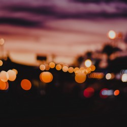 Blurry city lights HD Wallpaper