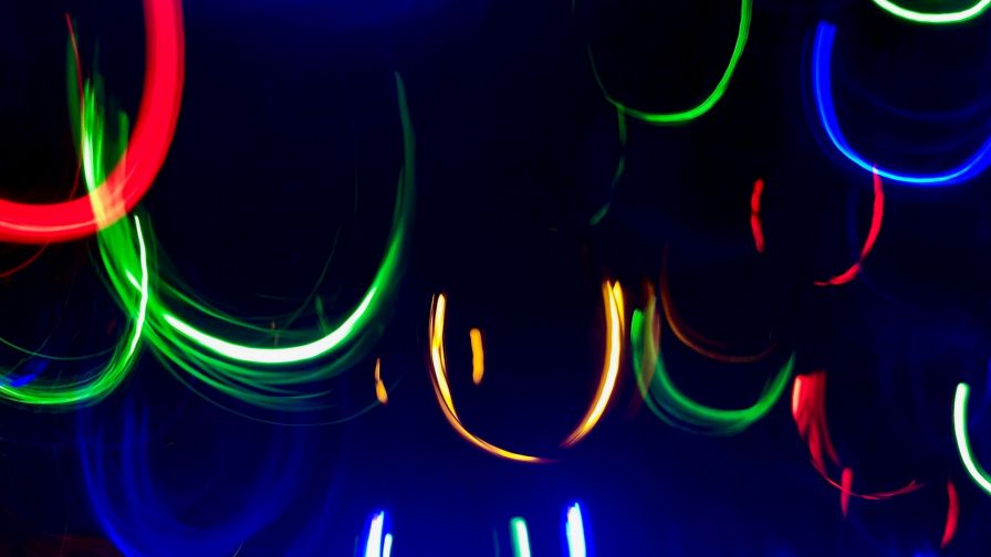 Colorful neon lines HD Wallpaper