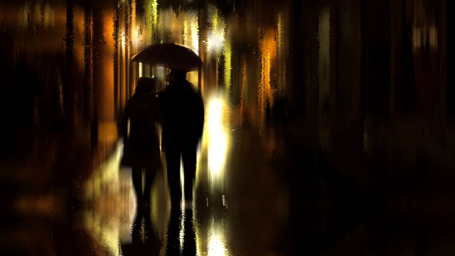 Couple walking HD Wallpaper