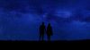 Couple walking under a stary sky HD Wallpaper