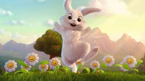 Cute Bugs Bunny White Rabbit Cartoon Wallpaper for Desktop and Mobiles
