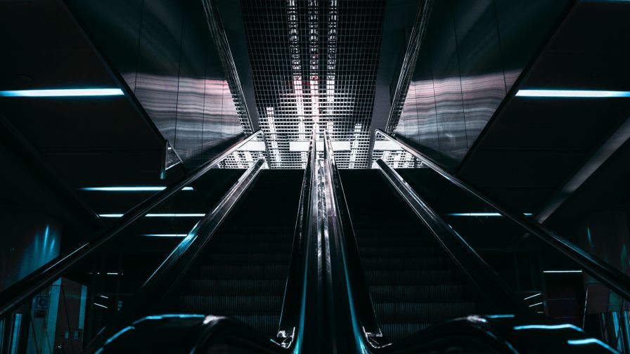 Dark escalator HD Wallpaper