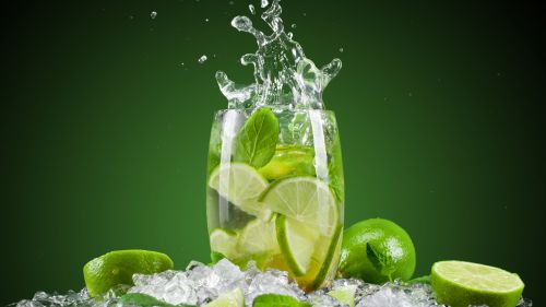 Download Lime Mint Water Cocktails Wallpaper for Desktop and Mobiles