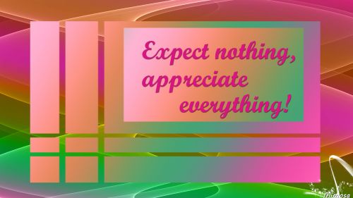 Expect nothing, appreciate everything HD Wallpaper