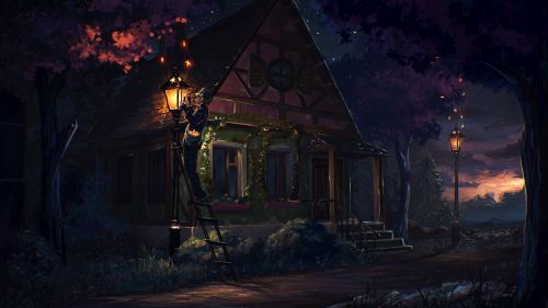Fairytale house HD Wallpaper