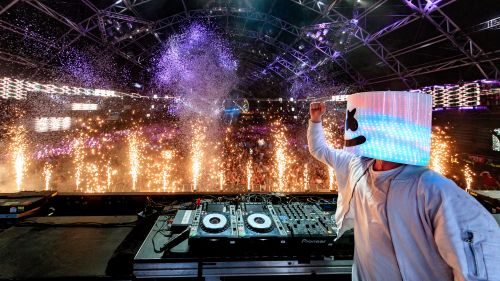 Free Download Marshmello Live Concert Wallpaper for Desktop and Mobiles