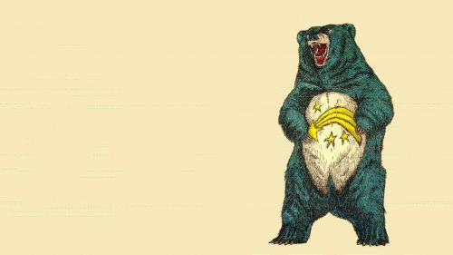 Funky Bear Drawing Wallpaper for Desktop and Mobiles