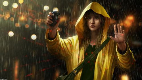 Girl In Rain HD Wallpaper
